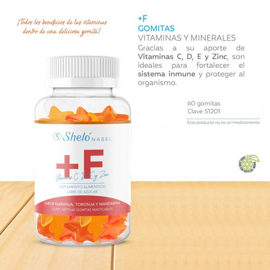 Gomitas con vitaminas C, D, E y Zinc 150g